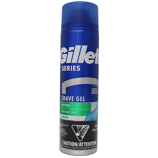 Gillette Shave Gel Soothing Sensitive W/Aloe Vera 200ml