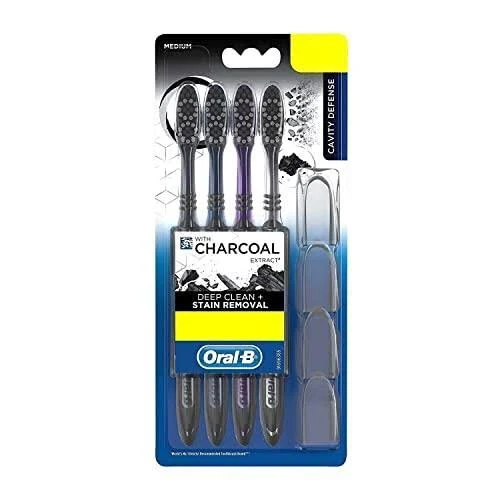 Oral-B Cavity Defense Charcol T/B Medium 4's