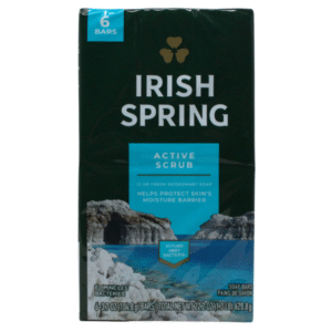 Irish Spring Bar Soap Active Scrub 6x104.8g
