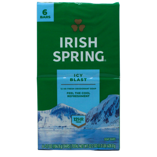 Irish Spring Bar Soap Icy Blast 6x104.8g